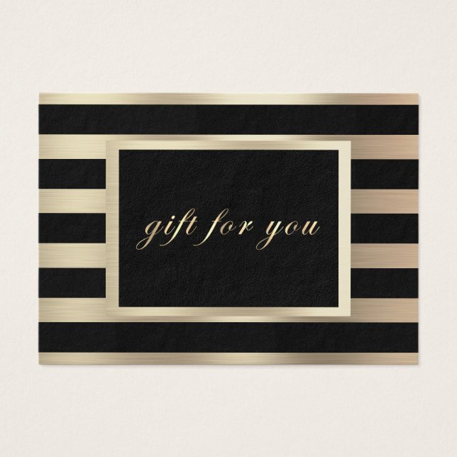 Certificado de regalo de negocios de moda de oro n (Frente)