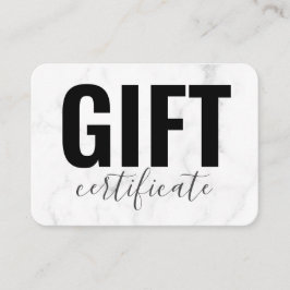 Certificado de regalo de negocios de moda Girly Ma
