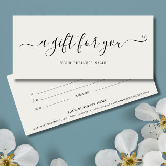 Certificado de regalo de negocios gris elegante si
