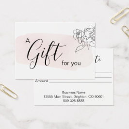 Certificado de regalo de negocios Lavado de rosa f