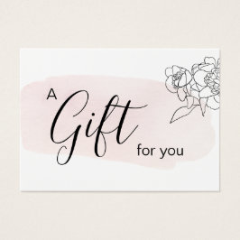 Certificado de regalo de negocios Lavado de rosa f