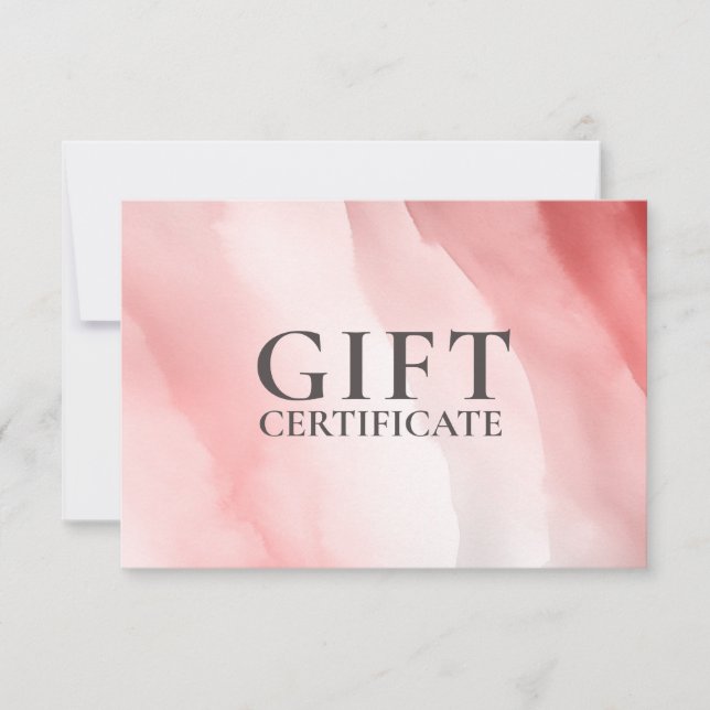 CERTIFICADO DE REGALO DE NEGOCIOS | Moderno | Acua (Anverso)