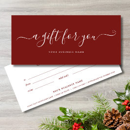 Certificado de regalo de negocios para Navidades r
