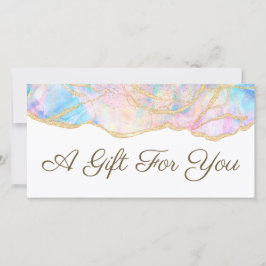 certificado de regalo de opal azul