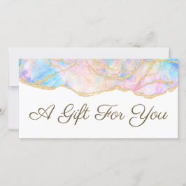 certificado de regalo de opal azul