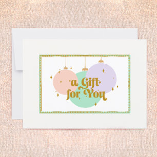 Certificado de regalo de Ornamentos de Navidad Ret