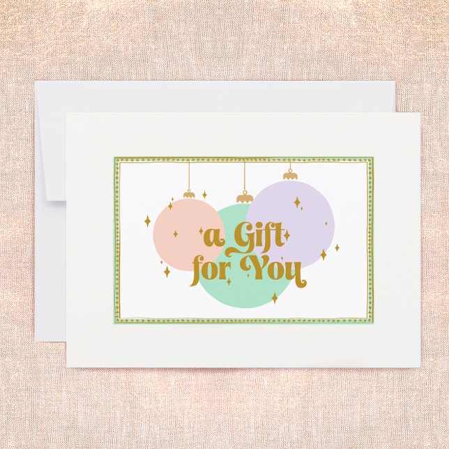 Certificado de regalo de Ornamentos de Navidad Ret (Subido por el creador)