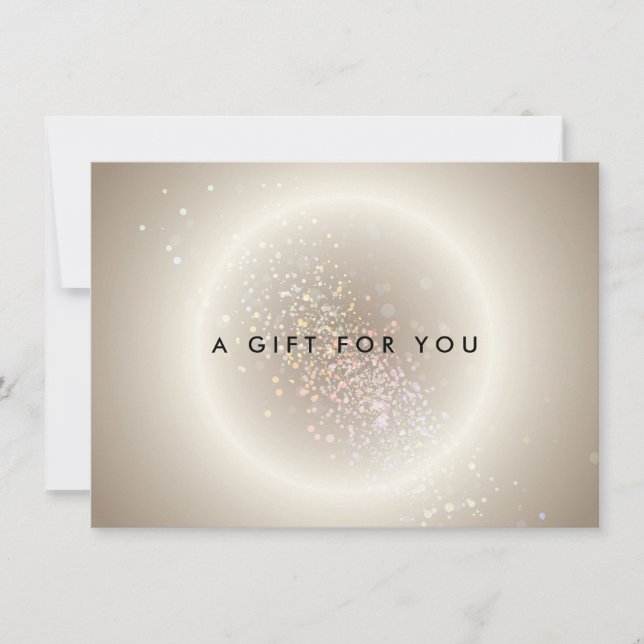 Certificado de regalo de oro brillante de Confetti (Anverso)