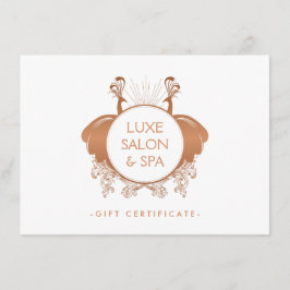 Certificado de regalo de oro de los pavos reales d