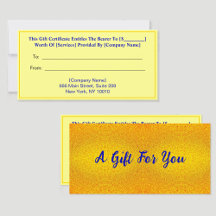 Certificado de regalo de oro elegante y de lujo