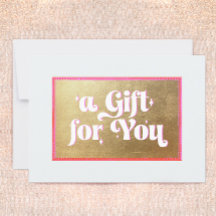 Certificado de regalo de oro retro