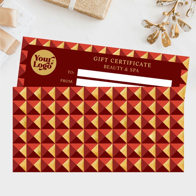 Certificado de regalo de oro rojo para Navidades d (Subido por el creador)