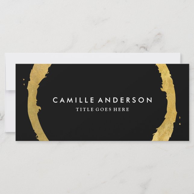 Certificado de regalo de oro y negro moderno y ele (Anverso)