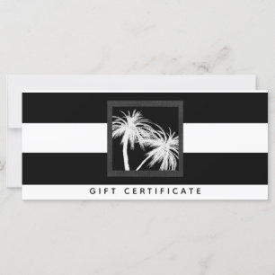 Certificado de regalo de palmeras tropicales blanc