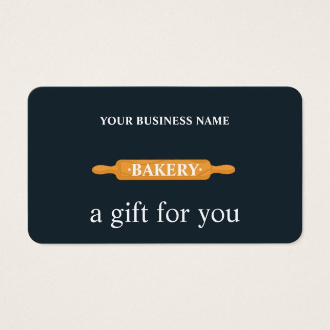 Certificado de regalo de panadería Modern Rolling  (Frente)