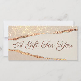 Certificado de regalo de papel rasgado de shimmer