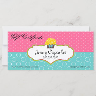 Certificado de regalo de pastelería de torta capri