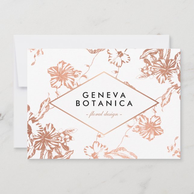 Certificado de regalo de patrón floral de oro de R (Anverso)