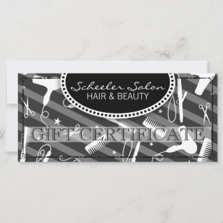 Certificado de regalo de pelo y belleza gris