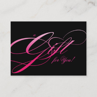 Certificado de regalo de peluquería Black Pink