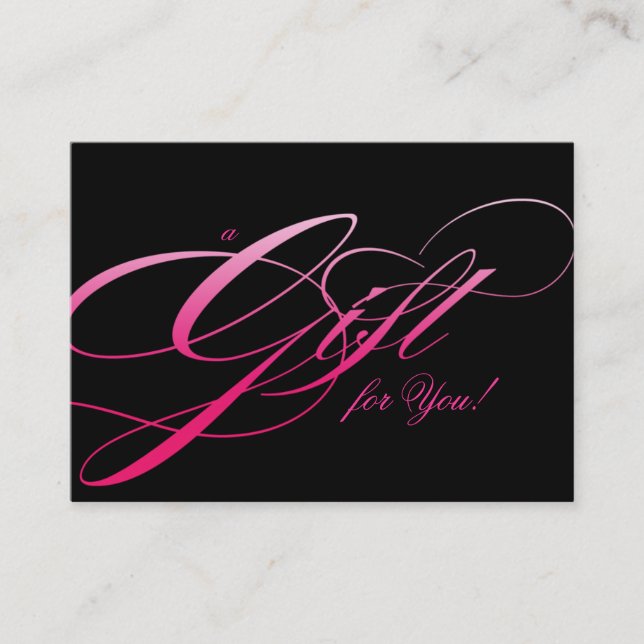 Certificado de regalo de peluquería Black Pink (Anverso)