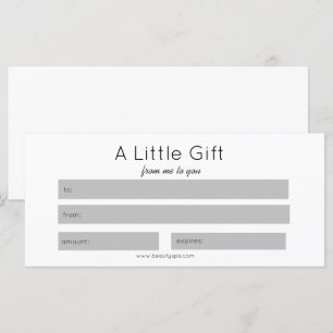 Certificado de regalo de Personalizado de maquilla