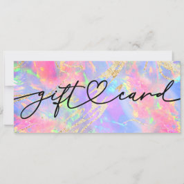 certificado de regalo de piedra opal de colores ne