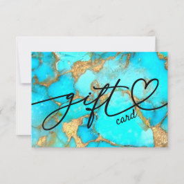 certificado de regalo de piedra turquesa