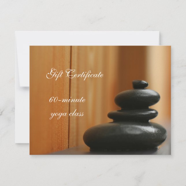 Certificado de regalo de Piedras de Meditación de  (Anverso)