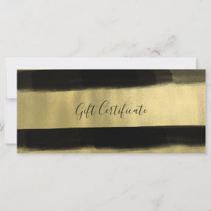 Certificado de Regalo de Pintura Negro y Dorado Gl
