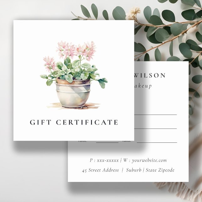 Certificado de regalo de plantas de moda con patat (Subido por el creador)