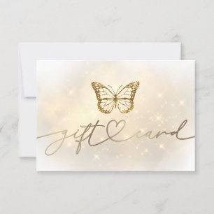 certificado de regalo de purpurina de mariposa fal