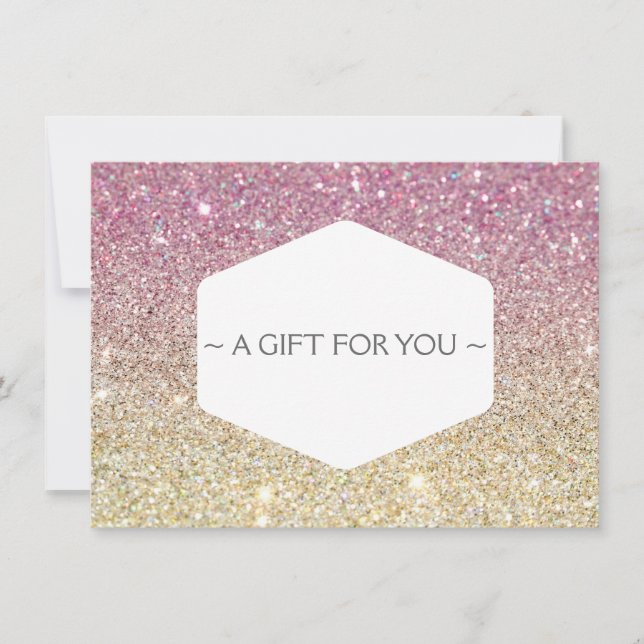 Certificado de regalo de PURPURINA PINK OMBRE (Anverso)