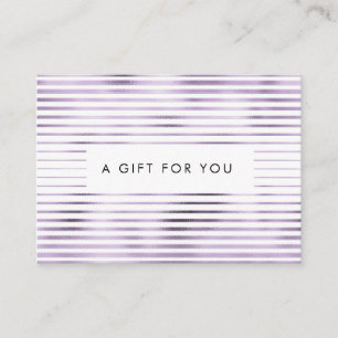 certificado de regalo de rayas de lavanda de Relie