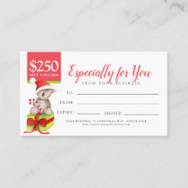 Certificado de regalo de regalo de $250 para Navid