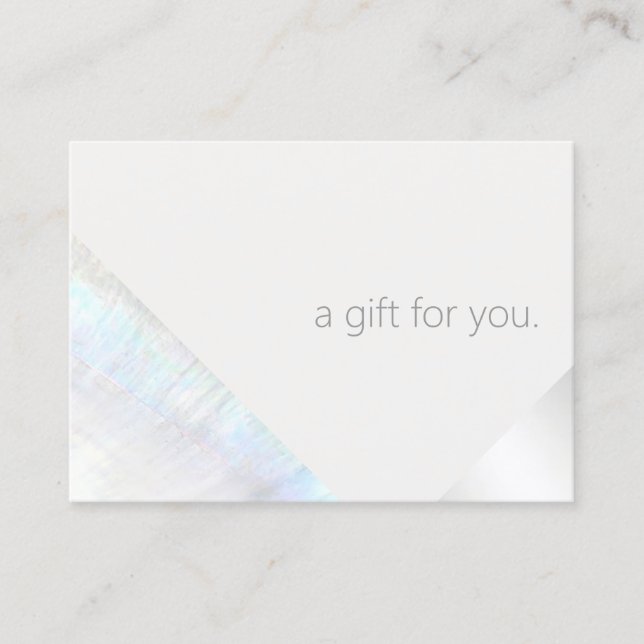 Certificado de regalo de regalo de salón de bellez (Anverso)