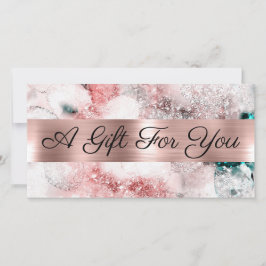 certificado de regalo de Relieve metalizado de oro