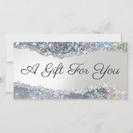 Certificado de regalo de Relieve metalizado de pur