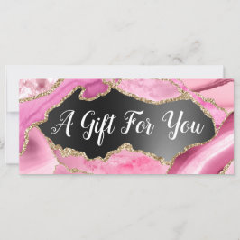 Certificado de regalo de Relieve metalizado negro