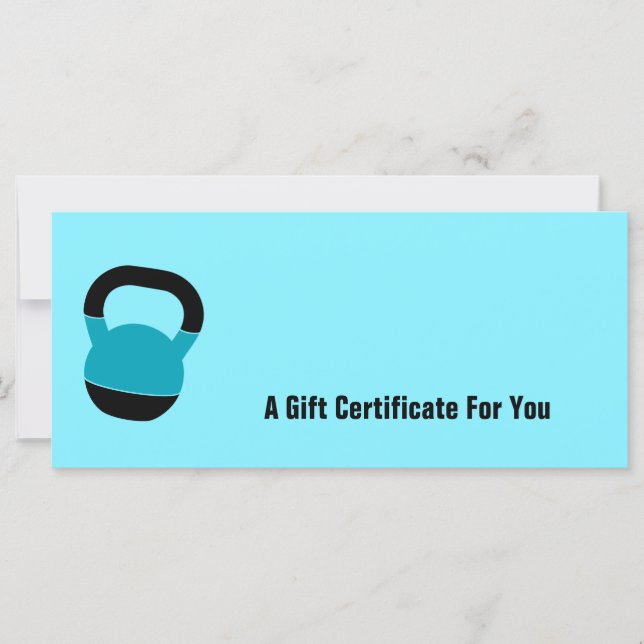 Certificado de regalo de rendimiento azul eléctric (Anverso)
