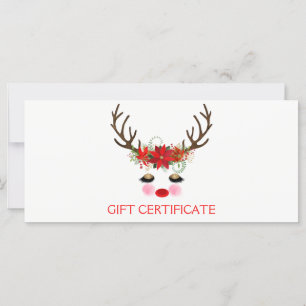 Certificado de regalo de Reno de ojos dorados y me