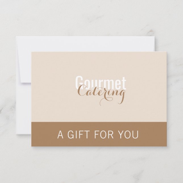 Certificado de regalo de restauración gourmet (Anverso)
