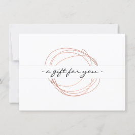 Certificado de regalo de Rosa Gold Designer Scribb