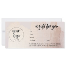 Certificado de regalo de Rubor Gold Business con l