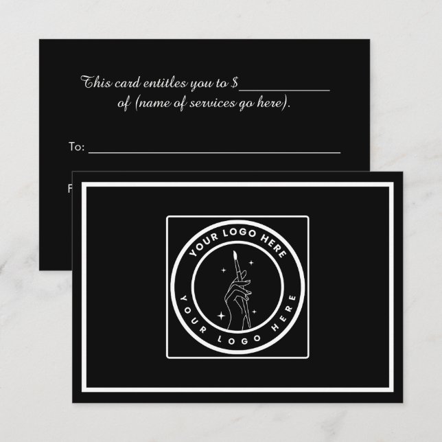 Certificado de regalo de salón (Anverso / Reverso)