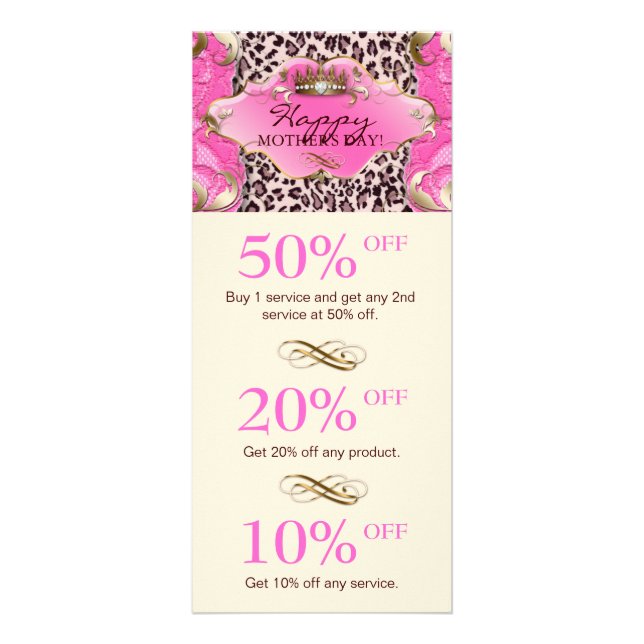 CERTIFICADO DE REGALO DE Salón Crema rosa de leopa (Frente)