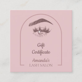 Certificado de regalo de salón de belleza de arco 