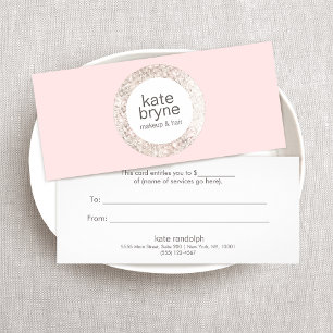 Certificado de regalo de salón de belleza de secue