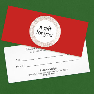 Certificado de regalo de salón de belleza de vacac