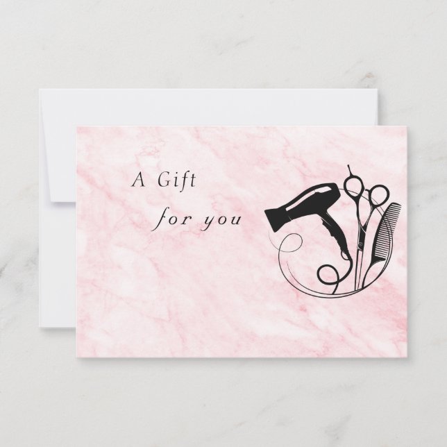 Certificado de regalo de salón de belleza Pink Mar (Anverso)